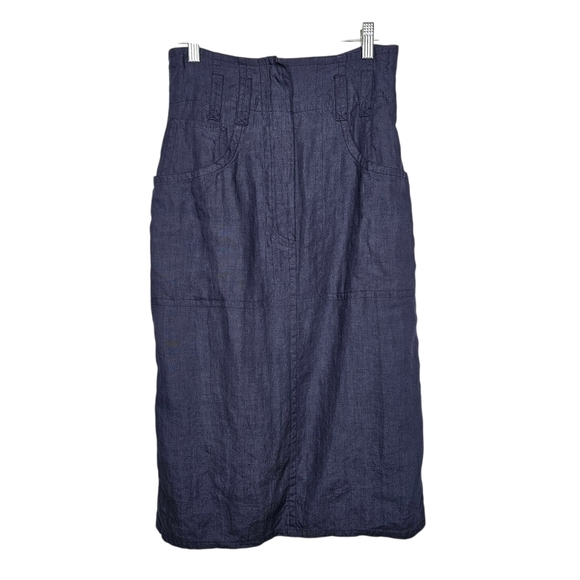 Jil Sander Blue Midi Pencil Skirt for Work - Picture 1 of 4